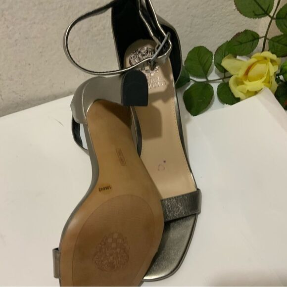 NEW Vince Camuto thick Heeled Sandals size 10/42 silver - Picture 12 of 12